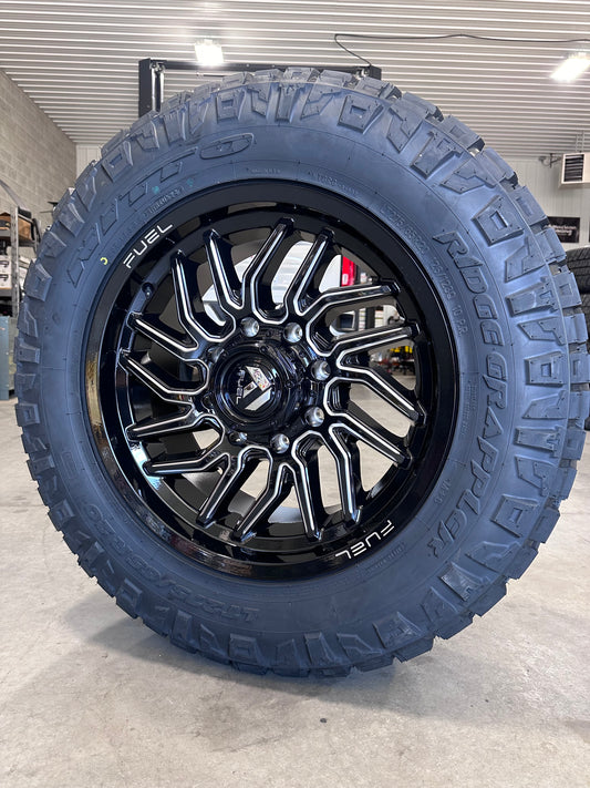 20x9 8x180 Fuel Hurricane/ 275/65r20 Nitto Ridge Grappler